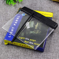 Lampe de lecture créative LED portable à clip pour intérieur, veilleuse de voyage, lampe de bureau pour dortoir, noire, piles AAA, pour la protection des yeux