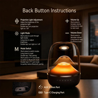 Altavoz Inalámbrico RGB Negro y Dorado de Escritorio, Suministro al por Mayor de Fábrica, Personalizado, para Cine en Casa, Uso en Exteriores y Fiestas