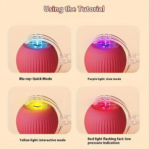 <span class=keywords><strong>USB</strong></span> có thể sạc lại ABS thông minh trêu ghẹo bóng với tua dính tự động tự xoay bóng lăn cho mèo trong Nhà đào tạo và chơi - Product Image 6