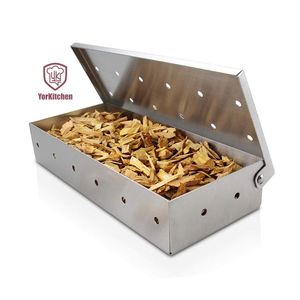 Stainless Steel Wood Chip Smoker Box Best Barbecue Accessories on Gas Charcoal Grill
