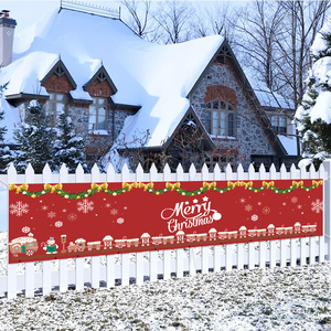 Tùy Chỉnh Giáng Sinh Doublesided In Kỹ Thuật Số Treo Cờ Treo Vinyl Vải Hàng Rào Lưới Biểu Ngữ Dấu Hiệu - Product Image 2