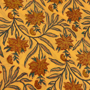 Tela de gasa de algodón estampada con bloque de mano de Color de diseño personalizado, tela decorativa de aspecto clásico de alta demanda para el hogar, venta al por mayor - Product Image 1
