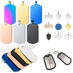 Tự làm khắc laser kim loại kẽm hợp kim chết đúc men Chứng Khoán thép không gỉ trống thăng hoa Pet ID QR mã <span class=keywords><strong>Dog</strong></span> Tag - Product Image 1