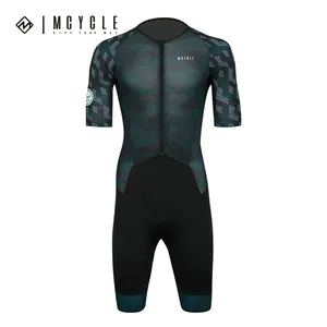 Mcycle Custom Aero Race Cutting Design Cycling Set Full Zipper Bicycle Clothing Speedsuit Sportswear Men Cycling Skin Suit