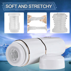 Teleskopik itici fonksiyonu ile elektrikli otomatik erkek Masturbator fincan yumuşak silikon Stroker gümrükleme satış abd - Product Image 5