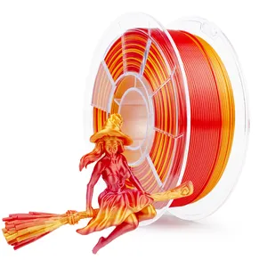 Filamento ZIRO Pla Silk Rainbow Plus Pla 1,75mm 1kg para impresora 3D con carrete transparente