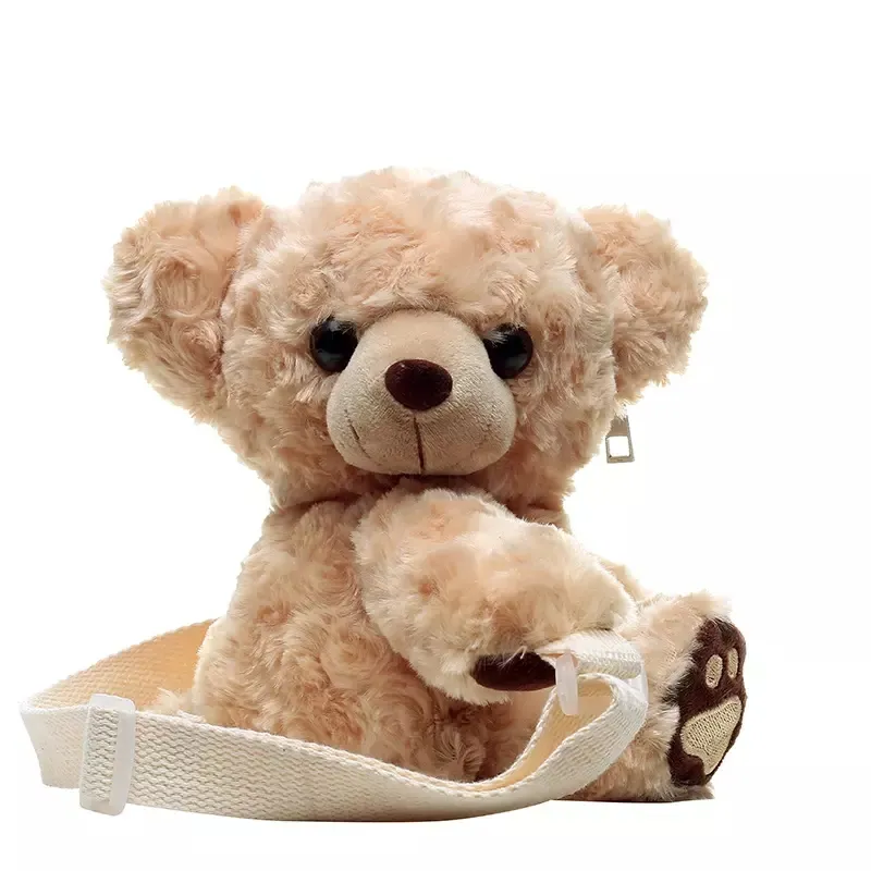 Tas Selempang Bahu Beruang Teddy Lucu Kreatif Modis Mainan Mewah Lucu Tas Dompet Koin Beruang Tas Ponsel