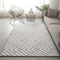 Tapis modernes nordiques personnalisés en jacquard 100 % polyester, tapis moelleux, fabrication de tapis, tapete