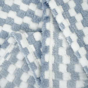 <strong>Blue</strong> and White Striped <strong>Throw</strong> with Plait, Soft Chenille Knitted Lightweight Fleece Blanket with Tassels for Couch Sofa Bed - Product Image 4