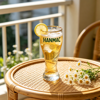 Chope à bière en verre en forme de ballon de football avec logo personnalisé, grande capacité, pour restaurants et bars