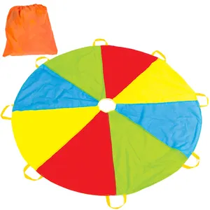 Игрушка для игр на открытом воздухе, 6 футов, радуга, разноцветный парашют для детей