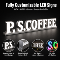 Enseigne lumineuse à lettres canal LED en acier inoxydable, panneau acrylique 3D personnalisé, éclairage frontal, sans cadre, étanche IP65, fixation murale, garantie 2 ans