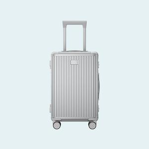 Maleta de Viaje Mijia con Marco de Aluminio de 20 Pulgadas, Negra/Plateada, para Viajes Cortos de Negocios, Escapadas de Fin de Semana, Uso Diario - Product Image 1