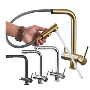 Hot bán 3 cách kéo ra 304 thép không gỉ nhà bếp Mixer vòi Matte Đen kết thúc nước uống nhà bếp Mixer - Product Image 1