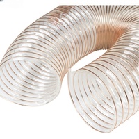 Tuyau de ventilation flexible en PU sur mesure (polyuréthane renforcé de fil d'acier) Longueur personnalisable Moulage Usage industriel ISO