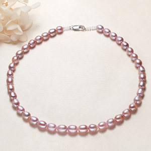 <span class=keywords><strong>Collier</strong></span> de perles d'eau douce haut de gamme personnalisé style baroque, perles de riz Gypsophila pour fille, bijoux simples en perles - Product Image 5