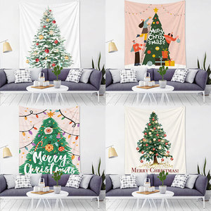<span class=keywords><strong>Tapisserie</strong></span> Murale Décorative Série Noël en Velours Pêche Style Nordique Abstraction Géométrique pour Décoration de Chambre - Product Image 5