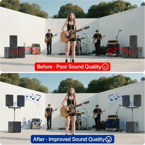 Soporte de doble horquilla de alta resistencia Rimous, ancho ajustable de 13.78"-20.47", barra de montaje para un solo altavoz con orificio para poste de 35 mm para altavoces PA/<span class=keywords><strong>DJ</strong></span> - Product Image 4