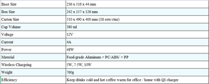 Boîte cadeau électronique personnalisée idée bureau intelligent <span class=keywords><strong>chauffe</strong></span>-tasses refroidisseur QI <span class=keywords><strong>chargeur</strong></span> <span class=keywords><strong>de</strong></span> <span class=keywords><strong>téléphone</strong></span> sans fil 3 1 chargement rapide mobile utilisation <span class=keywords><strong>de</strong></span> bureau - Product Image 6