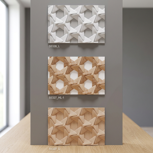กระเบื้องเซรามิกผนังลายหกเหลี่ยม 3 มิติ สีเขียวไฮไลท์ ดีไซน์พอร์ซเลน ขนาด 30x45 ซม. 300x450 มม. เหมาะสำหรับผู้รับเหมา - Product Image 3
