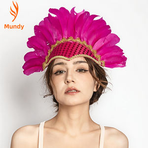 Serre-tête en plumes <span class=keywords><strong>de</strong></span> qualité supérieure pour costumes d'Halloween, défilés <span class=keywords><strong>de</strong></span> festivals, soirées rétro, <span class=keywords><strong>danseuses</strong></span> <span class=keywords><strong>de</strong></span> bars, célébrations du Nouvel An, accessoires photo - Product Image 4