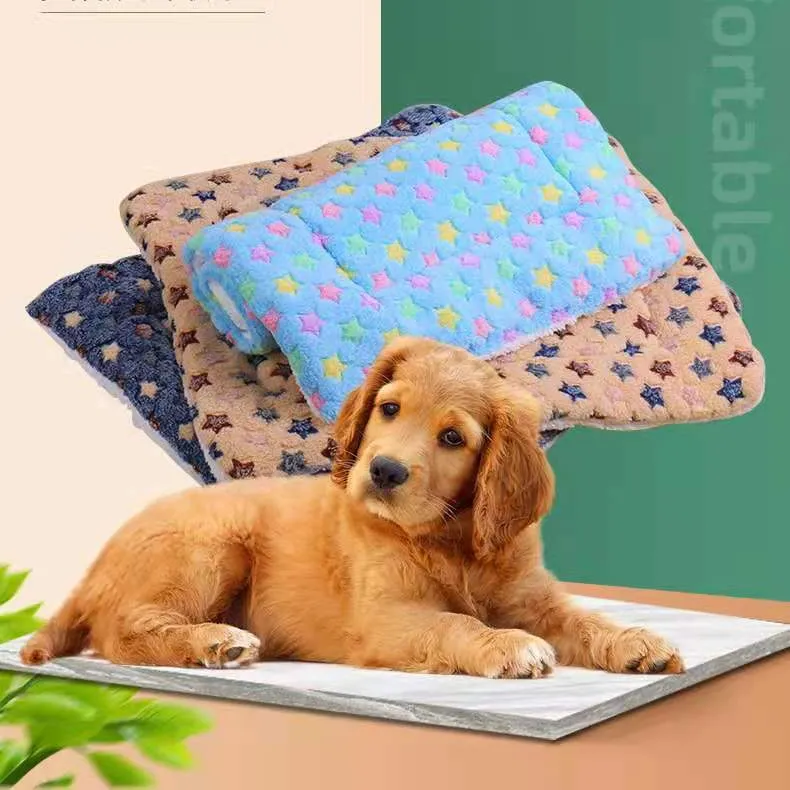 Couverture lavable pour chien imprimé floral lit pour chien tapis de caisse tapis de lit réutilisable tapis de lit pour animaux de compagnie surdimensionné lit chaud pour animaux de compagnie en hiver