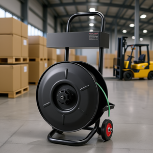 Distributeur de sangles de cerclage 8 pouces, robuste, pour bobines PET PP polyester, avec plateau spacieux pour la fixation de cargaisons - Product Image 2