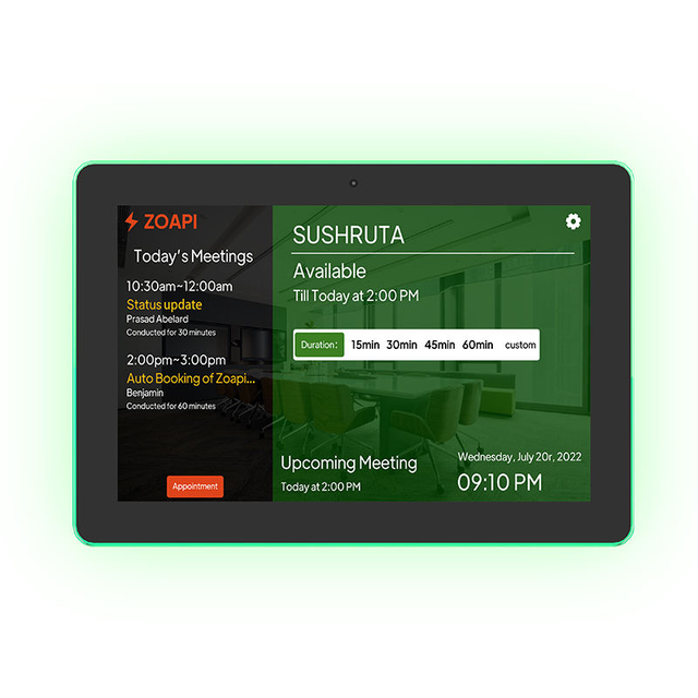 Wall Mount 15.6" Android 13 Tablet LCD Capacitive Touch Screen LED Backlight Waterproof Anti-Dust for Business Meeting