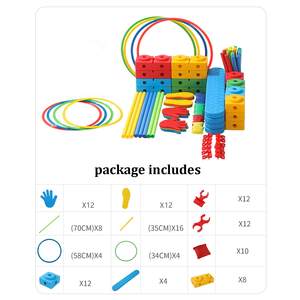 Kreş çocuk engel kursu eğitim dengesi ve koordinasyon atlama oyun Combo dayanıklı plastik çeviklik çemberler duyusal ekipmanları - Product Image 3