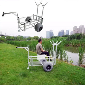 Carrello da pesca di alta qualità con ruota a palloncino leggero in alluminio Deluxe all'aperto carrelli da pesca itineranti per la vendita - Product Image 6