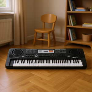 Piano numérique Db 61 touches pour enfants, clavier électrique d'apprentissage avec microphone, matériau plastique, alimenté par batterie, double usage USB - Product Image 2