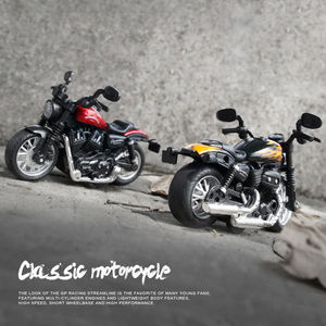<span class=keywords><strong>Voiture</strong></span> miniature Harley Kawasaki 1:12 en métal moulé sous pression pour garçons, avec fonction de recul, lumières et musique - Product Image 3