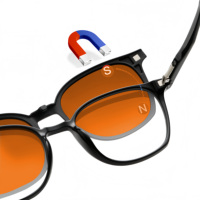 Nouvelles Lunettes Magnétiques Rétro à Grande Monture pour Femmes 2025 – Monture TR avec Clip Magnétique pour Myopie et Anti-Lumière Bleue