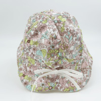 Venta al por mayor encantador 100% algodón estampado cubo sombrero tulipán sombrero para bebés niños