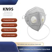 Masque KN95 industriel EMY avec double valve respiratoire, filtration haute efficacité pour la protection anti-poussière, anti-pétrole et anti-produits chimiques, idéal pour les cimenteries