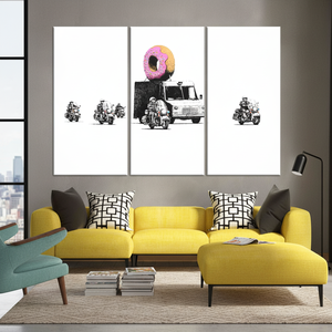Printed Graffiti <b>Canvas</b> Art: Vibrant Car Design <b>Wall</b> Decor,SET OF 3 <b>CANVAS</b> - Product Image 3
