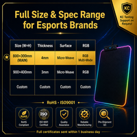 Professionele computerlaptop multifunctionele RGB OEM bedrukte rubberen huishoudelijke custom gaming muismat
