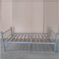 Cadre de lit simple en fer moderne, portable, pour usage domestique, appartement, chambre, hôtel