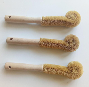 Zero Waste &amp; Biodegradable Natural Fiber Kitchen <strong>Brushes</strong> Wood and Coconut Bristle <strong>Bottle</strong> <strong>Brush</strong> - Product Image 3