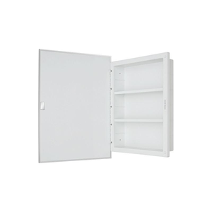 Gabinete de espejo de Medicina de plástico para baño 16X20 pulgadas o 17X27 pulgadas superficie y montaje empotrado <span class=keywords><strong>Piano</strong></span> bisagra PVC borde biselado - Product Image 5