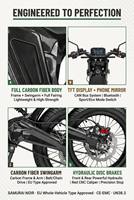 SAMURAI NOIR D7500 Motor Encoder Magnetik Sepeda Listrik Cross Kecepatan Maksimum 110km/jam Mode Sport Sepeda Motor Offroad