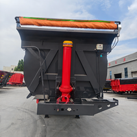 Meilleur Prix Semi-remorque Benne Basculante Hydraulique Arrière 3/4/5 Essieux 35 40 45 m³ pour Transport de Sable et Pierre, Exploitation Minière