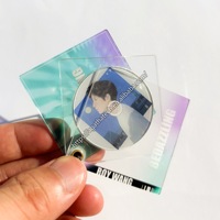 Vente en gros de porte-clés avec logo porte-clés musique acrylique holographique personnalisé Spining rotatif Nfc Album Mini cd porte-clés