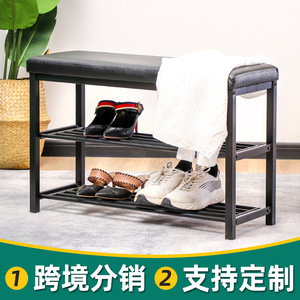 Shoe changing bench, home entrance sofa bench, shoe fitting bench, <b>bed</b> end bench, <b>storage</b> shoe rack, customizable - Product Image 5