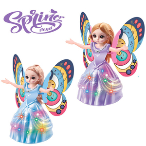 Muñeca <span class=keywords><strong>de</strong></span> moda personalizada, iluminación <span class=keywords><strong>de</strong></span> música eléctrica para niños, <span class=keywords><strong>rotación</strong></span> Universal, bailarina, juguete <span class=keywords><strong>de</strong></span> princesa ABS con alas <span class=keywords><strong>de</strong></span> mariposa - Product Image 3