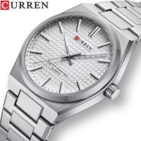 Мужские наручные часы Curren 8439, оригинальные, модные, повседневные, роскошные, деловые, с браслетом из нержавеющей стали, женские кварцевые часы.