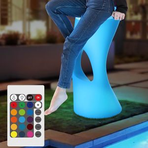 Remote Control 16-Color LED Bar Chair Stool Battery-Powered High Illuminated Plastic Furniture for Mall Hotel Party &amp; Event - Product Image 3