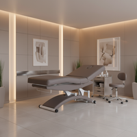 Table de Massage Électrique à 3 Moteurs pour Soins Esthétiques, Spa, Bien-être, Salon de Beauté, Cils et Visage - Gris