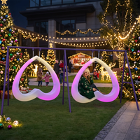 Décoration de jardin lumineuse à LED, multicolore, télécommandée, IP54, à intensité variable, avec batterie au lithium, pour Noël et Thanksgiving
