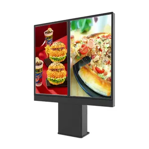 Berkendara Melalui Papan Menu Restoran Papan Digital Papan Nama Berdiri Luar Ruangan Tahan Air Layar Pesanan Sentuh Layar Lcd Display Iklan